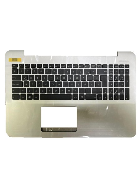 Top case + Teclado compatible para portátil ASUS X555LA Plata 90NB0647-R32SP0