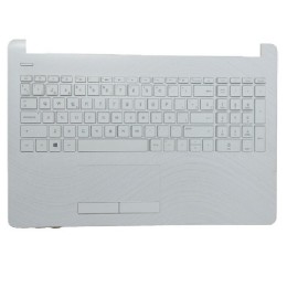 Top case + Teclado compatible para portátil HP 15-BS / 15-BW Blanco Mate