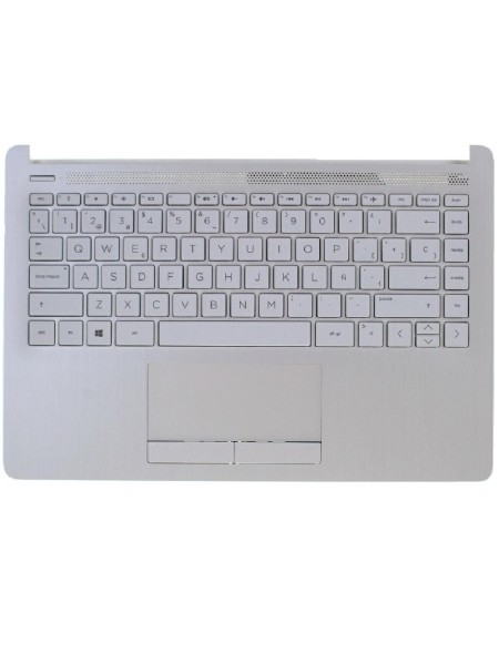 Top case + Teclado compatible para portátil HP 14-DK Blanco L24820-071