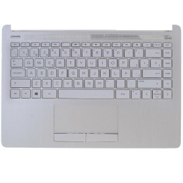 Top case + Teclado compatible para portátil HP 14-DK Blanco L24820-071