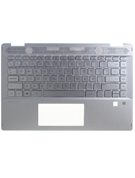 Top case + Teclado compatible para portátil HP 14-DH Plata L54874-071