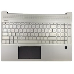 Top case + Teclado compatible para portátil HP 15S-EQ / 15S-FQ Plata V.2