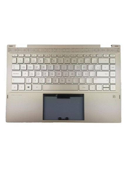 Top case + Teclado compatible para portátil HP 14-DW Plata L96519-071
