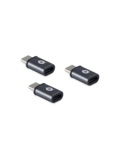 Adaptador OTG Type-C 3.1 Macho a MicroUsb Hembra Conceptronic Doon / Pack 3 uds / DONN05G
