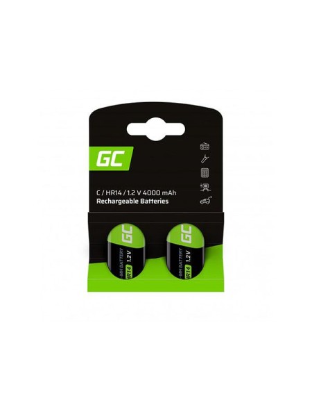 Pilas recargables Greencell HR14 1.2V 4000 mah (2 pcs) / DESCATALOGADO