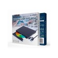 Grabadora Externa CD/DVD Gembird / USB 3.1 / Type-C / Negra / DVD-USB-03