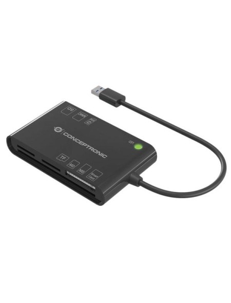 Lector Dnie 3.0 + Lector Externo Multitarjeta Conceptronic / USB 2.0 Bian / eID / Negro / BIAN01B