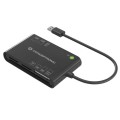 Lector Dnie 3.0 + Lector Externo Multitarjeta Conceptronic / USB 2.0 Bian / eID / Negro / BIAN01B