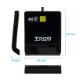 Lector de Tarjetas Inteligentes Type-C Tooq / Dnie / Dni 3.0 / Tarjetas Sim / Negro / TQR-211B