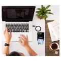 Lector de Tarjetas Inteligentes Type-C Tooq / Dnie / Dni 3.0 / Tarjetas Sim / Negro / TQR-211B