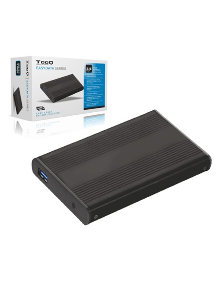 Caja externa aluminio 2.5 USB 3.0 Sata Tooq Negra 9.5mm TQE-2524B