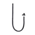 Organizador de cables Flexible en espiral + Pinza 25mm / 1m / Negro /  10.36.0001-bk