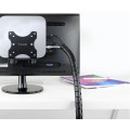 Organizador de cables Flexible en espiral + Pinza 25mm / 1m / Negro /  10.36.0001-bk