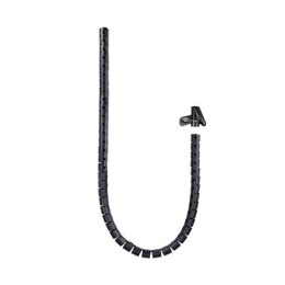 Organizador de cables Flexible en espiral + Pinza 25mm / 2m / Negro /  10.36.0002-bk