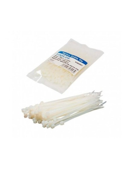 Brida Logilink 100x2.5mm Blanco / Bolsa 100 uds