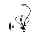 Soporte Soldadura Newacalox / 4 Brazos / Lampara Led con lupa