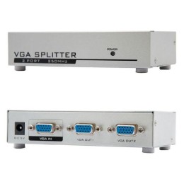Splitter VGA 2 monitores x 1 pc con alimentacion / Nanocable / 10.25.0002