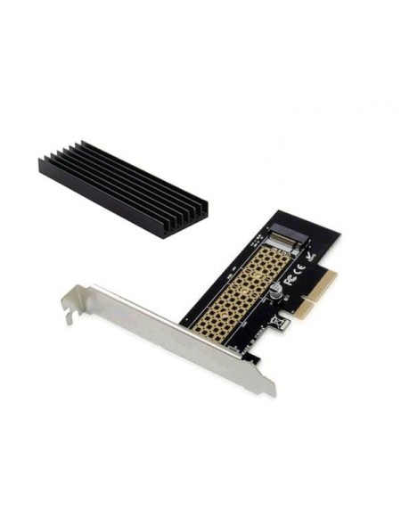 Tarjeta controladora Conceptronic Pci Express Gen 3.0 x4 a Nvme M.2 SSD + Disipador Aluminio ( No compatible M2 clave B) EMRICK05BS