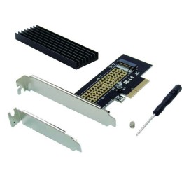 Tarjeta controladora Conceptronic Pci Express Gen 3.0 x4 a Nvme M.2 SSD + Disipador Aluminio ( No compatible M2 clave B) EMRICK05BS