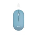 Raton Inalambrico Trust Puck / Recargable / 1600 Dpi / 3 Botones silenciosos / Ultra fino / Ambidiestro / Azul / Trust24126