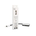 Cable adaptador de audio Iphone Lightning a Jack 3.5mm Plata Hembra