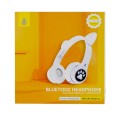 Auriculares Bluetooth Nc3228 Orejas de Gato Blanco / 250Mah / MP3 / Fm / MicroSd / Iluminacion Led / One+