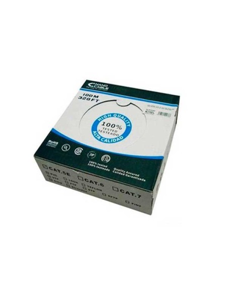 Bobina 100 metros interior Cat.5e UTP flexible awg24 / Gris / Nanocable / 10.20.0302-flex