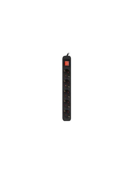 Regleta 5 tomas Lanberg / Proteccion infantil / Cable 1.5m / Negra / ps1-05f-0150-bk