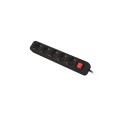 Regleta 5 tomas Lanberg / Proteccion infantil / Cable 1.5m / Negra / ps1-05f-0150-bk