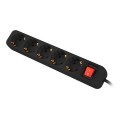 Regleta 5 tomas Lanberg / Proteccion infantil / Cable 3m /  Negra  / ps1-05f-0300-bk