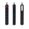 Regleta 6 Tomas Nanocable / Negra / Proteccion infantil / con Interruptor / 10.37.0006-bk