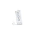 Regleta de Sobremesa con 3 Tomas de Tierra y 2 USB con Luz / Blanco / Nanocable 10.37.0013-w