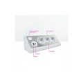 Regleta de Sobremesa con 3 Tomas de Tierra y 2 USB con Luz / Blanco / Nanocable 10.37.0013-w