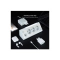 Regleta de Sobremesa con 3 Tomas de Tierra y 2 USB con Luz / Blanco / Nanocable 10.37.0013-w