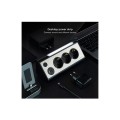 Regleta de Sobremesa con 3 Tomas de Tierra y 2 USB con Luz / Negro / Nanocable 10.37.0013-BK