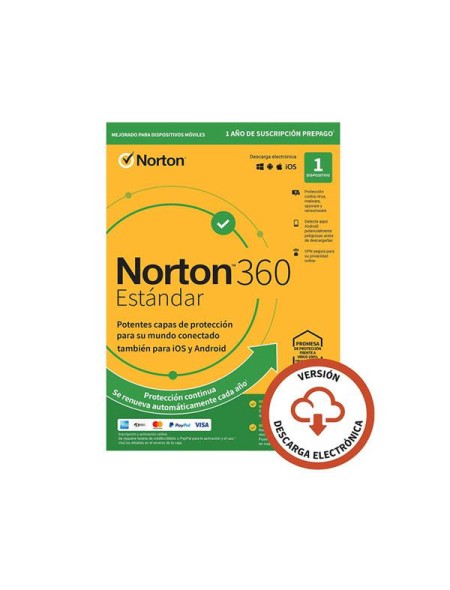 Antivirus Norton 360 Standard 10Gb / 1 Usuario / 1 Dispositivo / 1 Año / Box / 21433183
