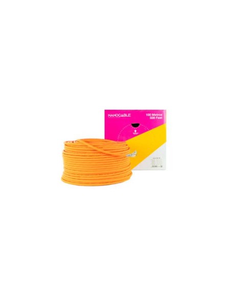 Bobina 100 metros exterior Cat.7 SFTP  awg23 / Naranja / Nanocable 10.20.1700-100