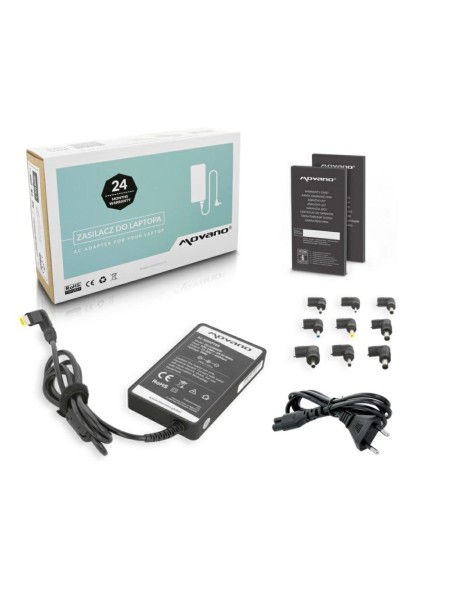 Cargador para portátil universal automático 90W SLIM / 10 conectores / Movano