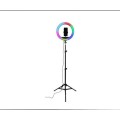 Anillo de led MJ300 RGB 30cm para Selfie, Tik Tok + Tripode 1m