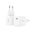 Cargador de red Type-C / 20w / PD 3.0 Carga rapida / Blanco / Pack 25 unids / EQ245530 / Equip