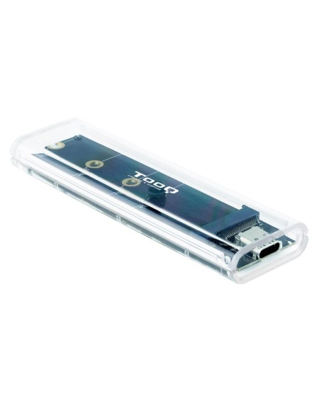 Caja externa SSd M.2 Ngff / NVMe PCIe Type-C USB 3.1 Gen2 / RGB / Tooq / Transparente / TQE-2200
