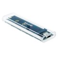 Caja externa SSd M.2 Ngff / NVMe PCIe Type-C USB 3.1 Gen2 / RGB / Tooq / Transparente / TQE-2200