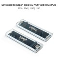 Caja externa SSd M.2 Ngff / NVMe PCIe Type-C USB 3.1 Gen2 / RGB / Tooq / Transparente / TQE-2200