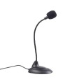 Microfono de sobremesa Gembird / Jack 3.5mm / cable 2m / Negro MIC-205
