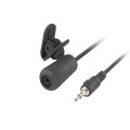 Microfono Natec Bee con pinza de enganche / 1.8m / Negro / nmi-1351