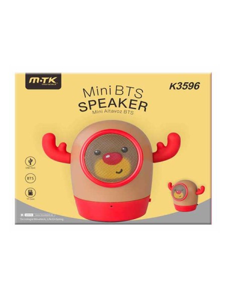 Altavoz Reindeer con forma de Reno k3596 / Bluetooth / MicroSD / FM /  MTK