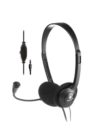 Auriculares con microfono Ngs MS103 PRO Control de volumen / 1xjack 3.5mm / Negro NGSMS103P