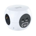 Base de 3 enchufes con interruptor + 4 USB (2 USB A + 2 USB-C) Nanocable 10.37.0001