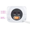 Base de 3 enchufes con interruptor + 4 USB (2 USB A + 2 USB-C) Nanocable 10.37.0001