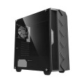 Caja ATX Gaming Phoenix Black Diamond Cristal Templado Tira Led Argb Filtros antipolvo